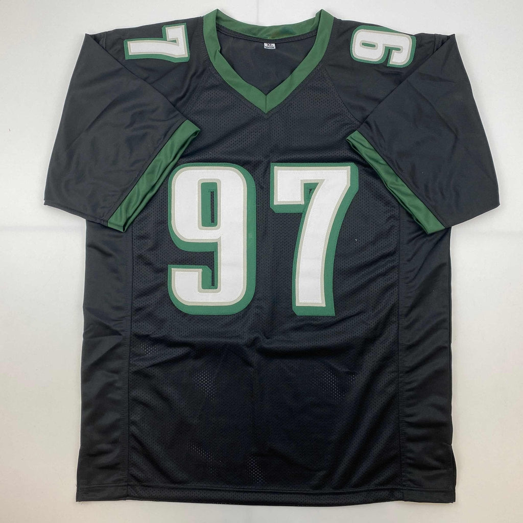 Autographed/Signed Javon Hargrave Philadelphia Black Football Jersey JSA COA