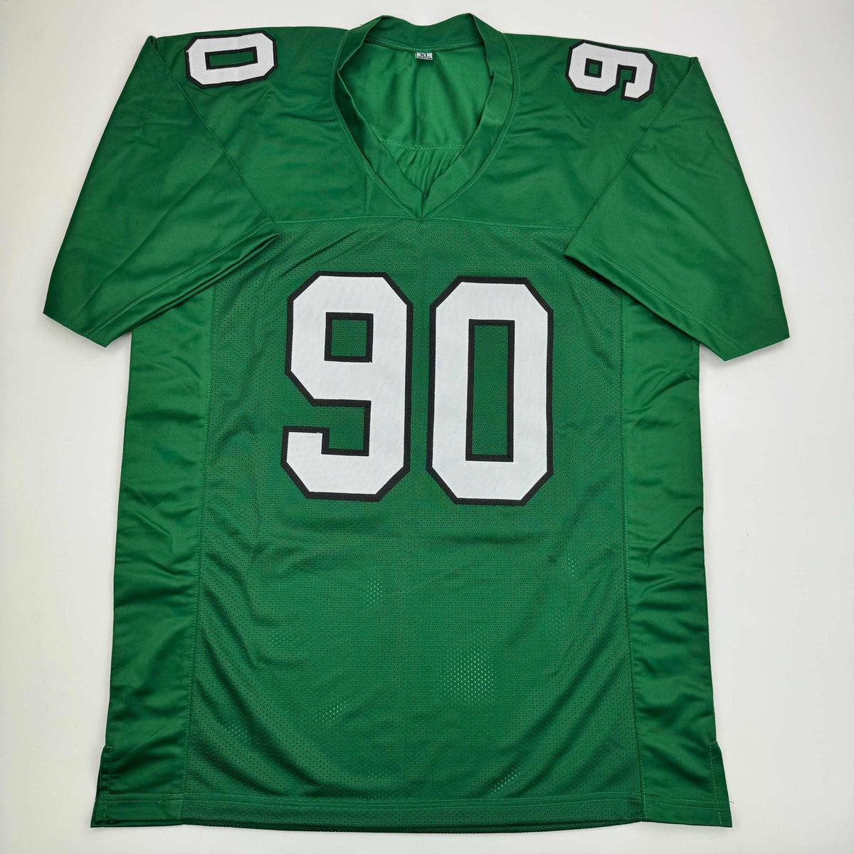 Autographed/Signed Jordan Davis Philadelphia Kelly Green Football Jersey Beckett BAS COA