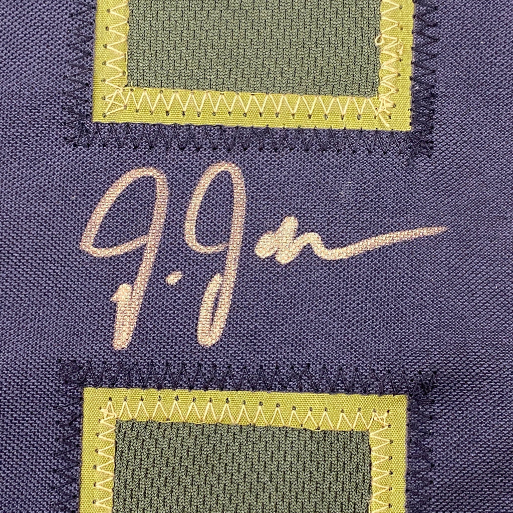 Autographed/Signed Justin Jefferson Green Salute To Service Football Jersey JSA COA