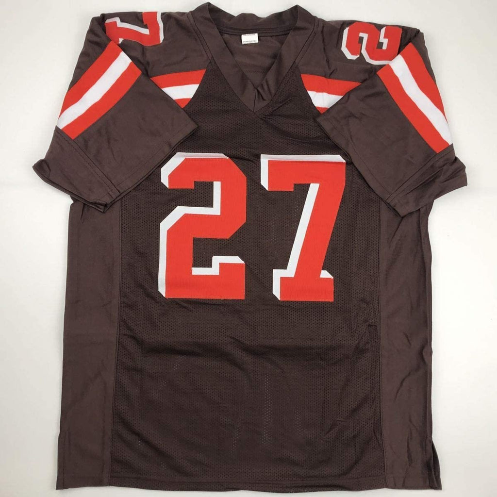 Autographed/Signed Kareem Hunt Cleveland Brown Football Jersey PSA/DNA COA