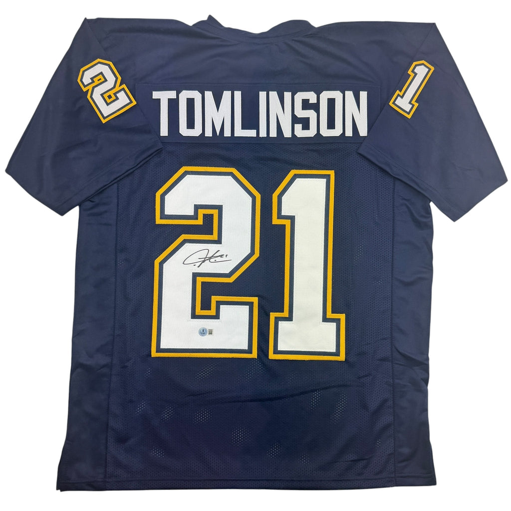 Autographed/Signed LaDainian Tomlinson San Diego Dark Blue Football Jersey JSA COA