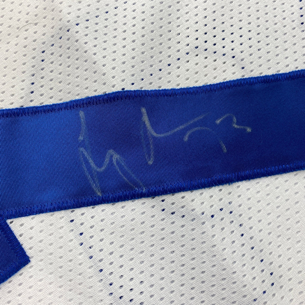 Autographed/Signed Larry Allen Dallas White Football Jersey JSA COA