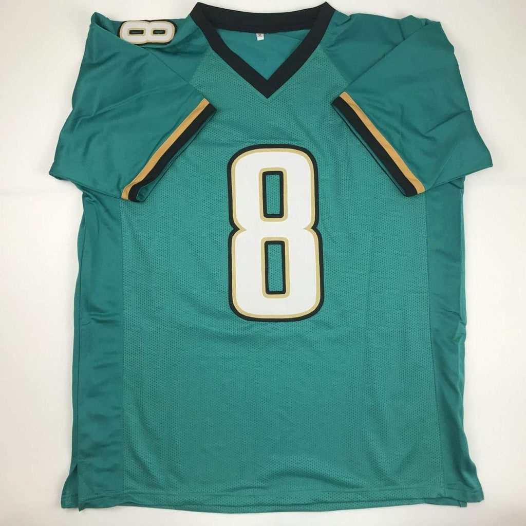 Autographed/Signed Mark Brunell Jacksonville Teal Football Jersey Beckett BAS COA