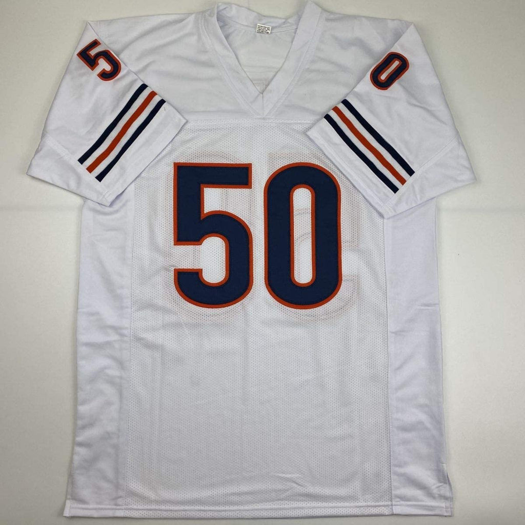 Autographed/Signed Mike Singletary HOF 98 Chicago White Football Jersey JSA COA