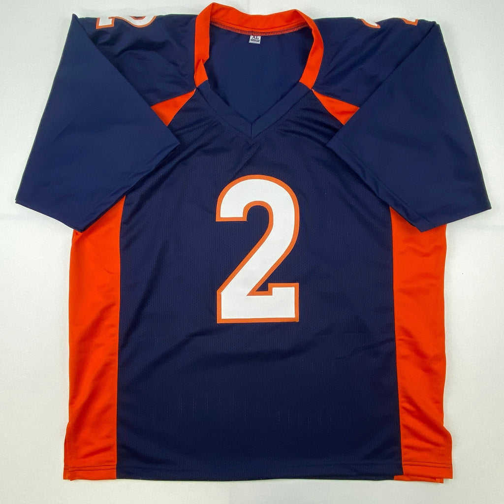 Autographed/Signed Patrick Surtain II Denver Blue Football Jersey JSA COA