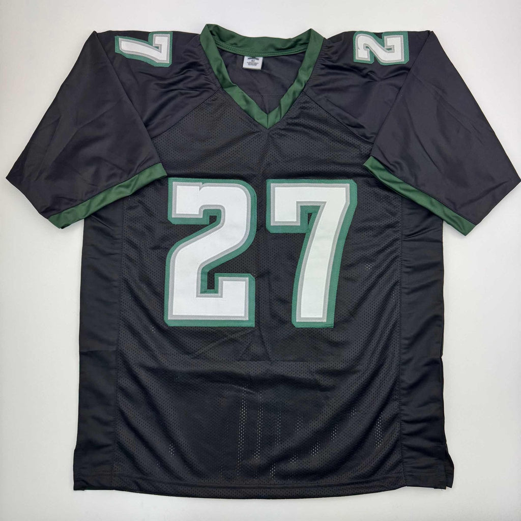 Autographed/Signed Quinyon Mitchell Philadelphia Black Football Jersey JSA COA