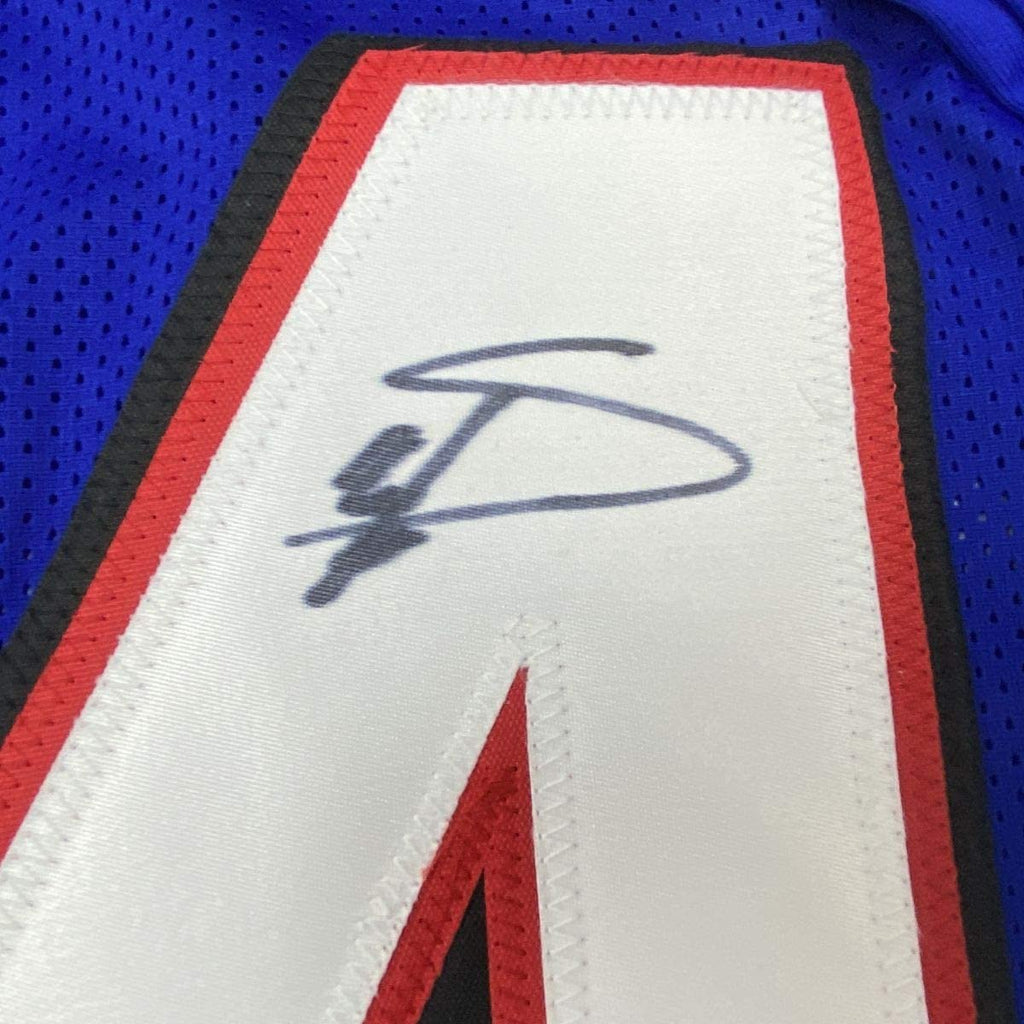 Autographed/Signed Stefon Diggs Buffalo Blue Football Jersey Beckett BAS COA