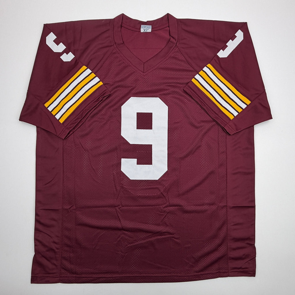 Autographed/Signed Sonny Jurgensen HOF 83 Washington Burgundy Football Jersey Beckett BAS COA