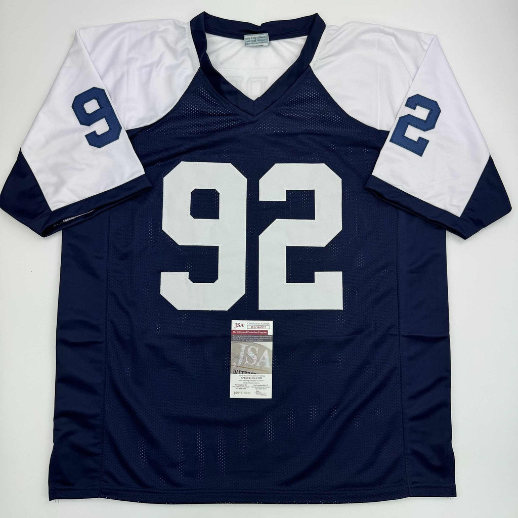 Autographed/Signed Tony Tolbert Dallas Thanksgiving Football Jersey JSA COA