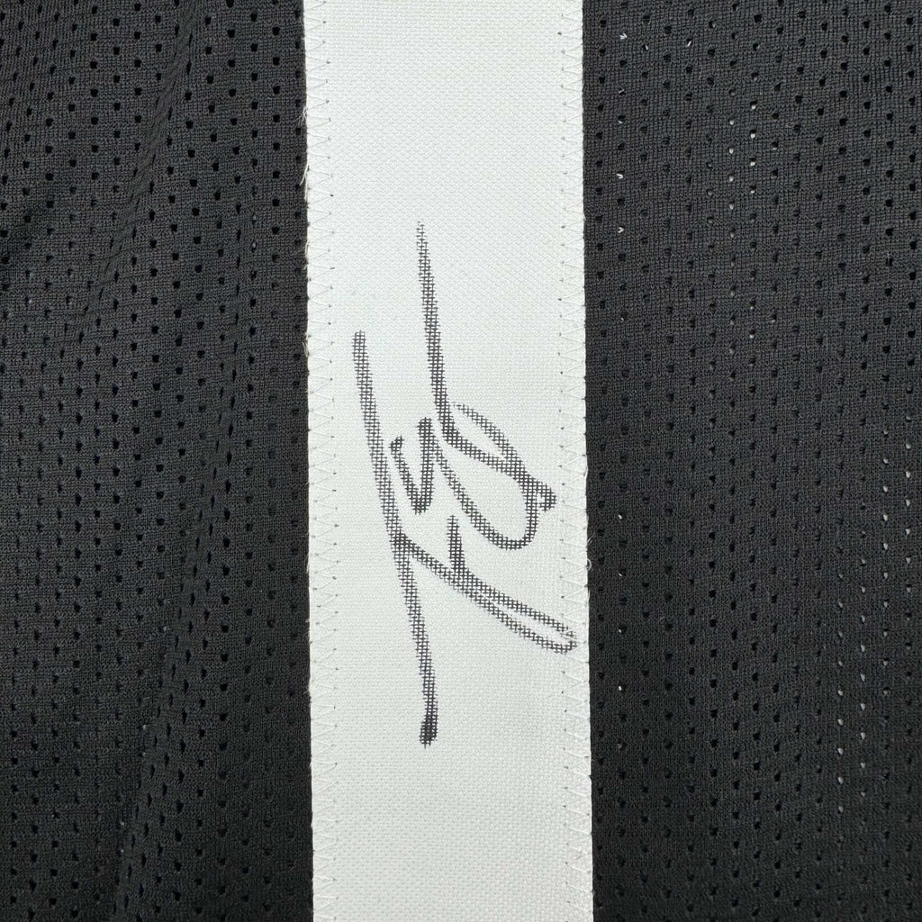 Autographed/Signed Travis Etienne Jr. Jacksonville Black Football Jersey Beckett BAS COA