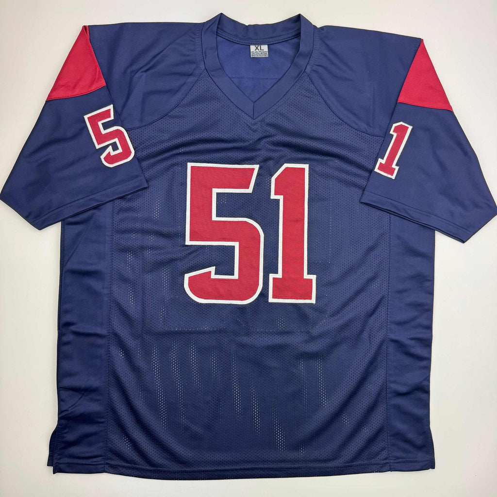 Autographed/Signed Will Anderson Jr. Houston Blue Alternate Football Jersey JSA COA