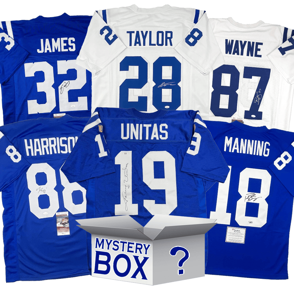 Autographed/Signed Indianapolis Football Jersey Mystery Box with PSA JSA or Beckett COA