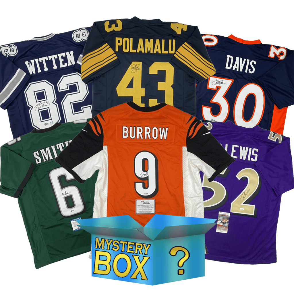 Autographed/Signed Football DIAMOND Series 2 Jersey Mystery Box with PSA JSA or Beckett COA