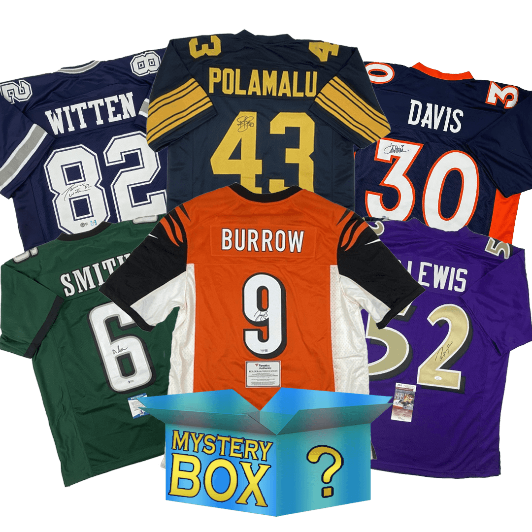 Autographed/Signed Football DIAMOND Series 2 Jersey Mystery Box with PSA JSA or Beckett COA