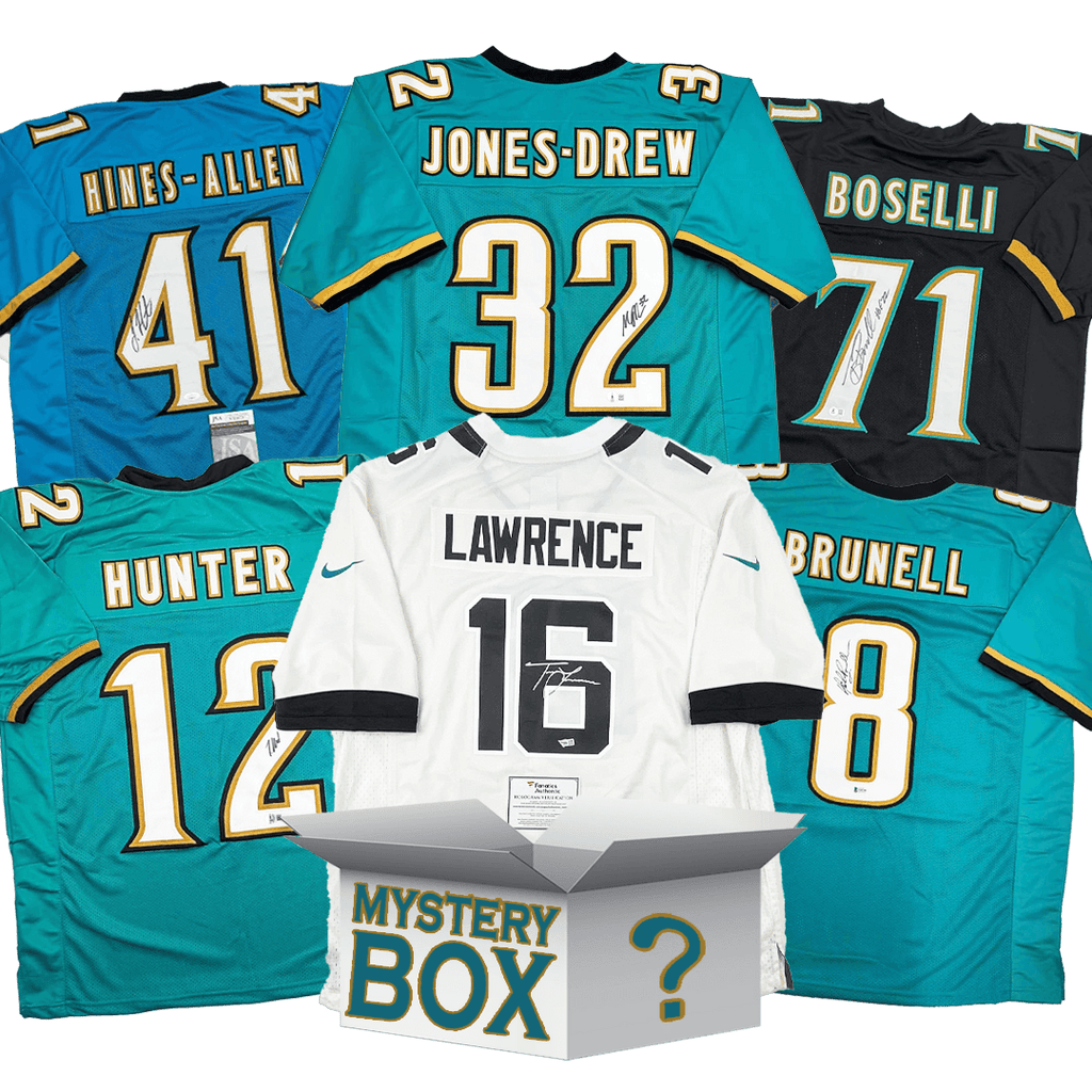Autographed/Signed Jacksonville Football Jersey Mystery Box with PSA JSA or Beckett COA