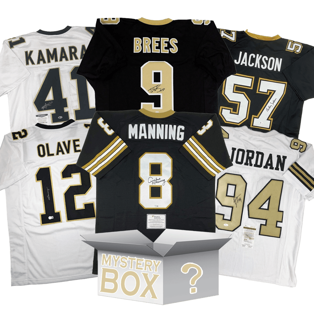 Autographed/Signed New Orleans Football Jersey Mystery Box with PSA JSA or Beckett COA