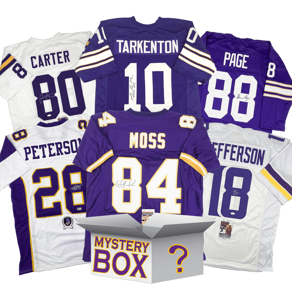 Autographed/Signed Minnesota Football Jersey Mystery Box with PSA JSA or Beckett COA