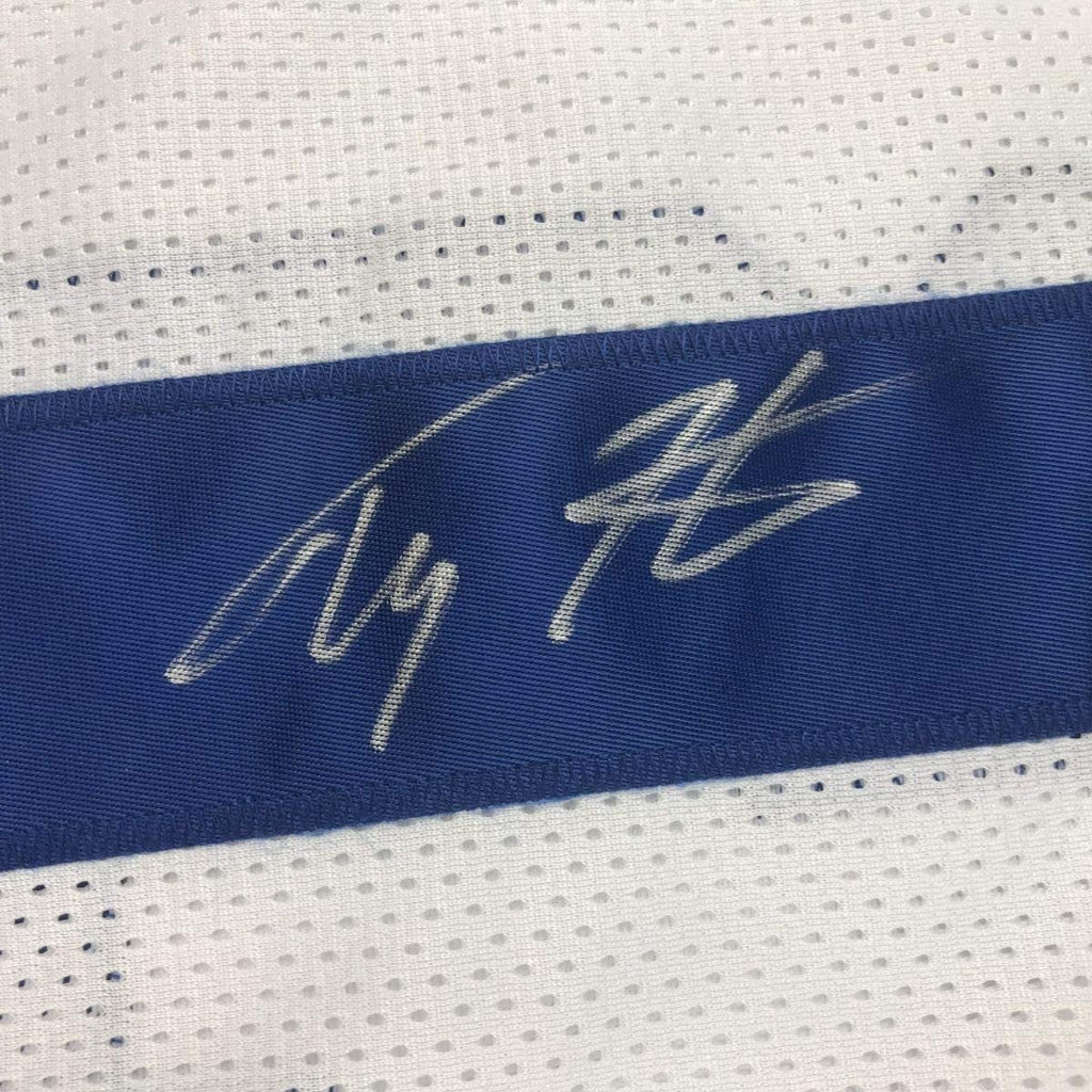 Framed Autographed/Signed TY T.Y. Hilton 35x39 Indianapolis White Football Jersey JSA COA
