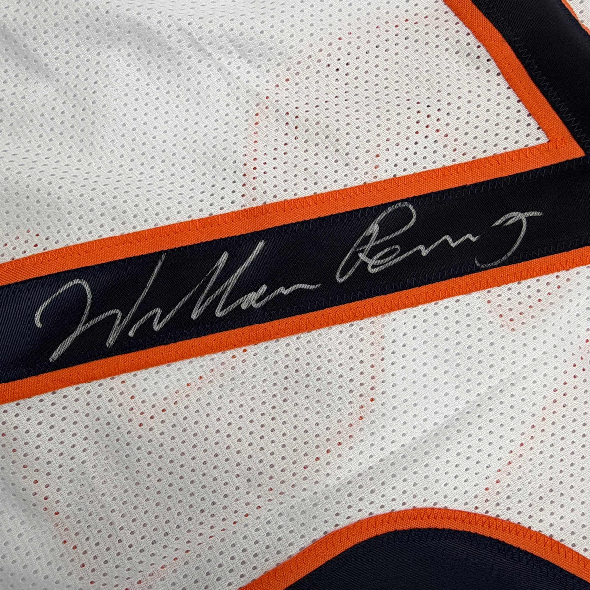 Autographed/Signed William Perry The Refrigerator Chicago White Football Jersey Beckett BAS COA