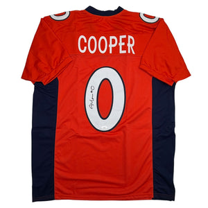 Autographed/Signed Jonathon Cooper Denver Orange Football Jersey JSA COA