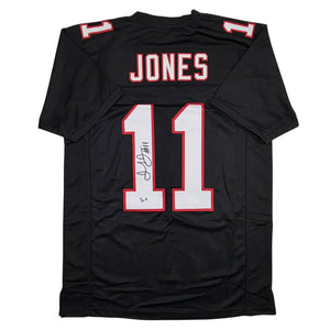 Autographed/Signed Julio Jones Atlanta Black Retro Football Jersey Beckett BAS COA