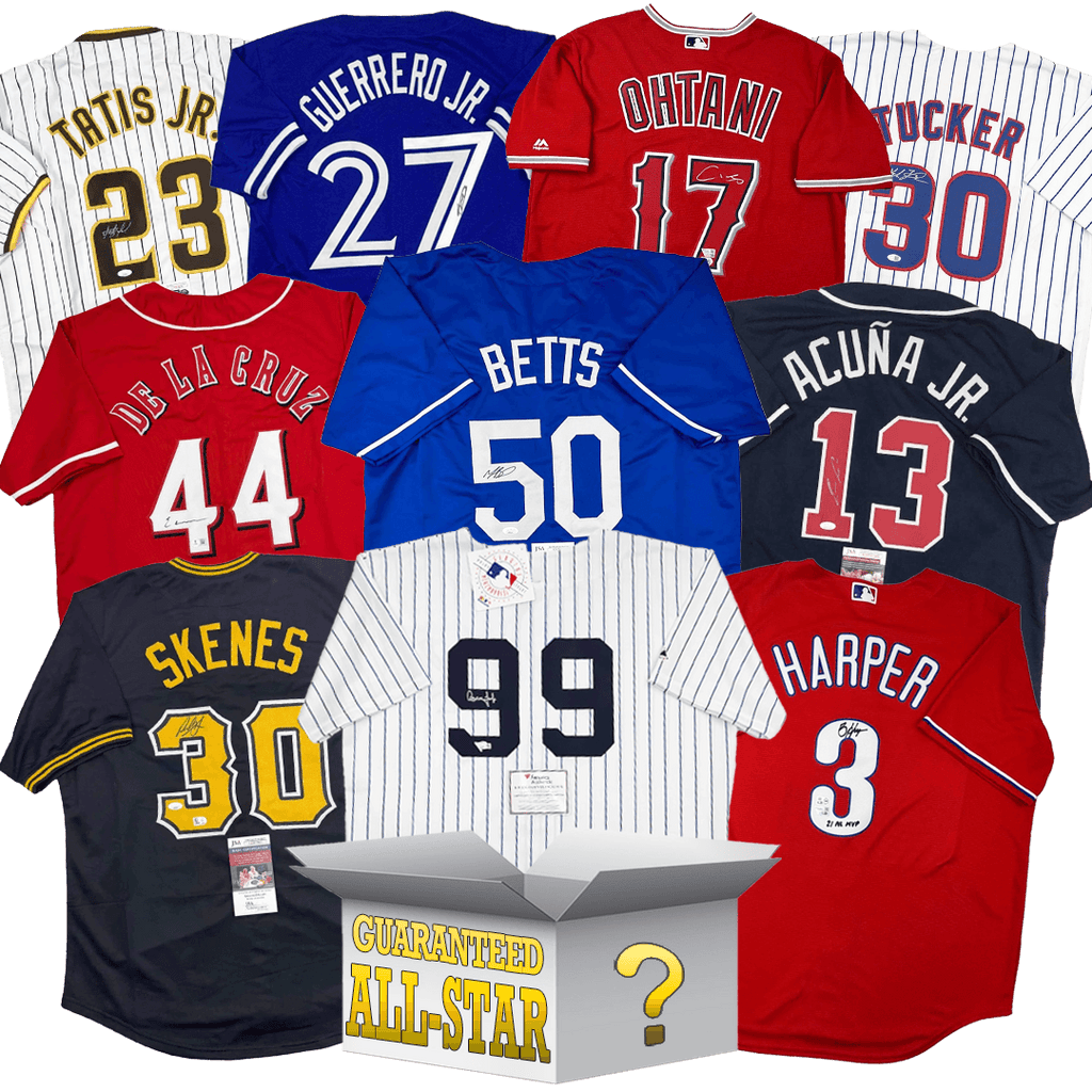 Current All-Stars Autographed/Signed Baseball Jersey Mystery Box with PSA JSA or Beckett COA