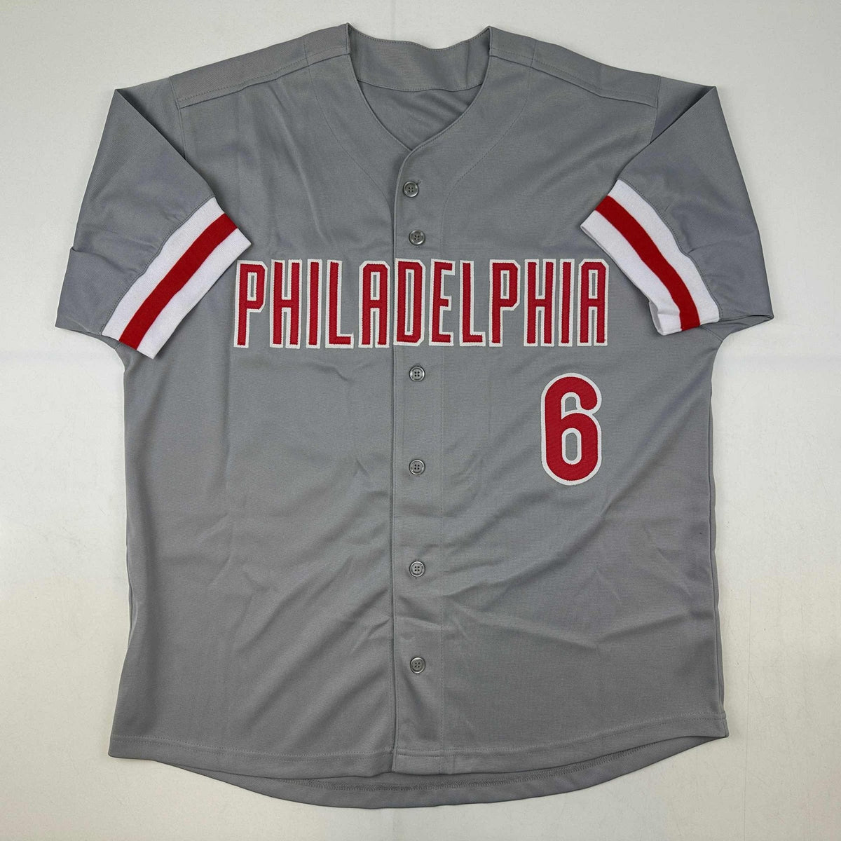 Autographed/Signed Ryan Howard Philadelphia Grey Baseball Jersey JSA COA