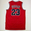 Autographed/Signed Michael Jordan Chicago Red Basketball Jersey Upper Deck UDA COA