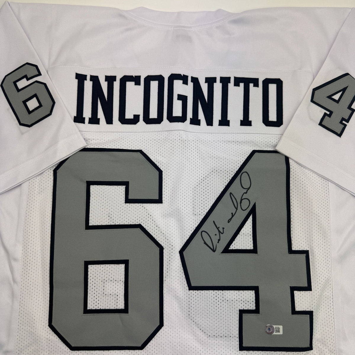 Autographed/Signed Richie Incognito Las Vegas Oakland Color Rush Football Jersey Beckett BAS COA