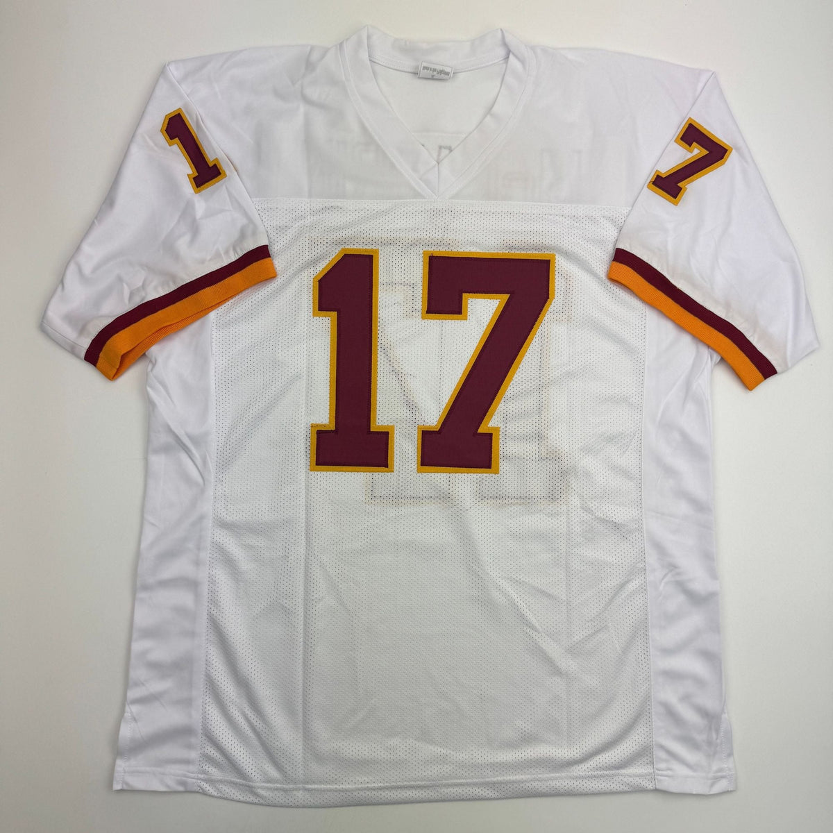 Autographed/Signed Terry McLaurin Washington White Retro Football Jersey Beckett BAS COA