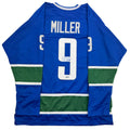 Autographed/Signed JT Miller Vancouver Blue Hockey Jersey Beckett BAS COA