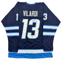 Autographed/Signed Gabriel Vilardi Winnipeg Blue Hockey Jersey Beckett BAS COA