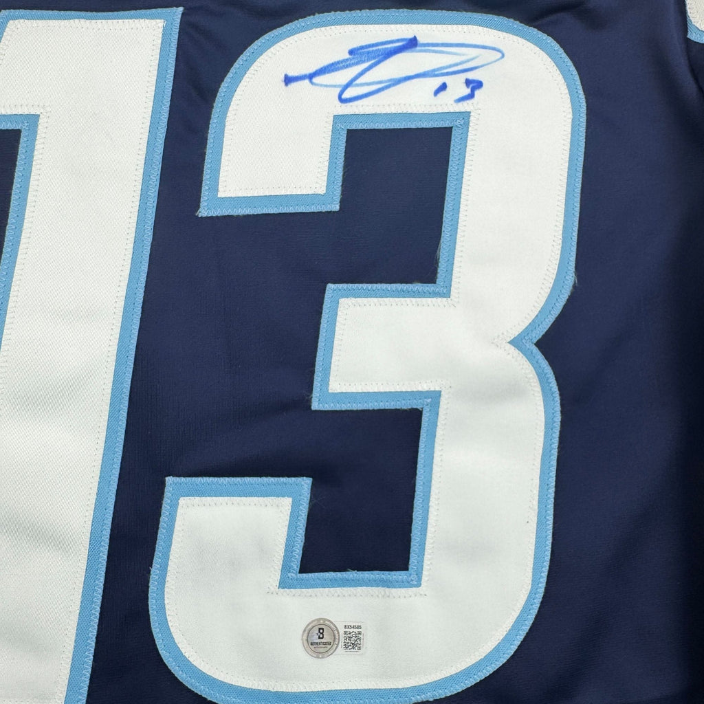 Autographed/Signed Gabriel Vilardi Winnipeg Blue Hockey Jersey Beckett BAS COA