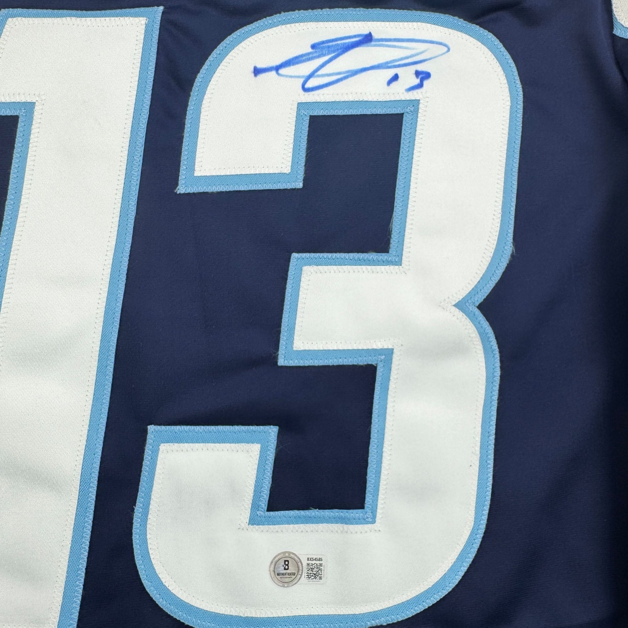 Autographed/Signed Gabriel Vilardi Winnipeg Blue Hockey Jersey Beckett BAS COA
