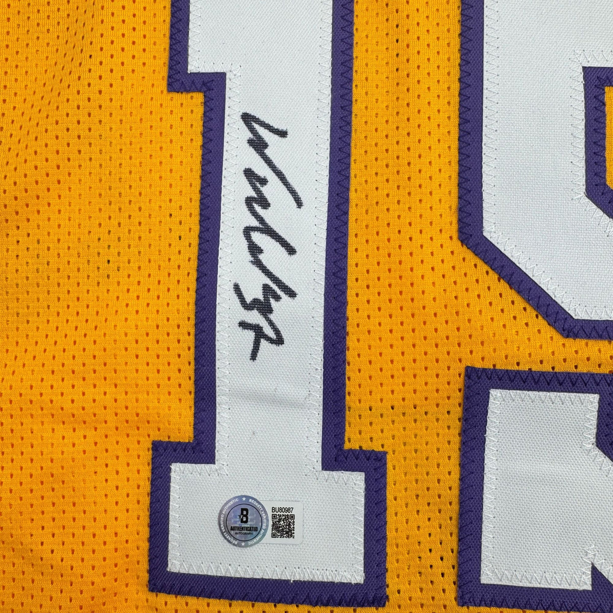 Autographed/Signed Ron Artest Metta World Peace Los Angeles Yellow Basketball Jersey Beckett BAS COA