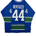 Autographed/Signed Todd Bertuzzi Vancouver Blue Hockey Jersey Beckett BAS COA