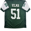 Autographed/Signed Jonathan Vilma New York Green Football Jersey JSA COA