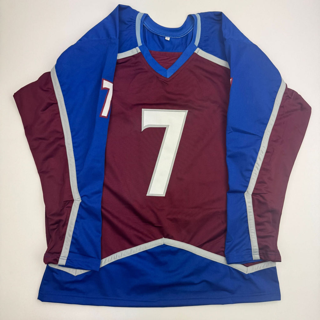 Autographed/Signed Devon Toews Colorado Maroon Hockey Jersey Beckett BAS COA
