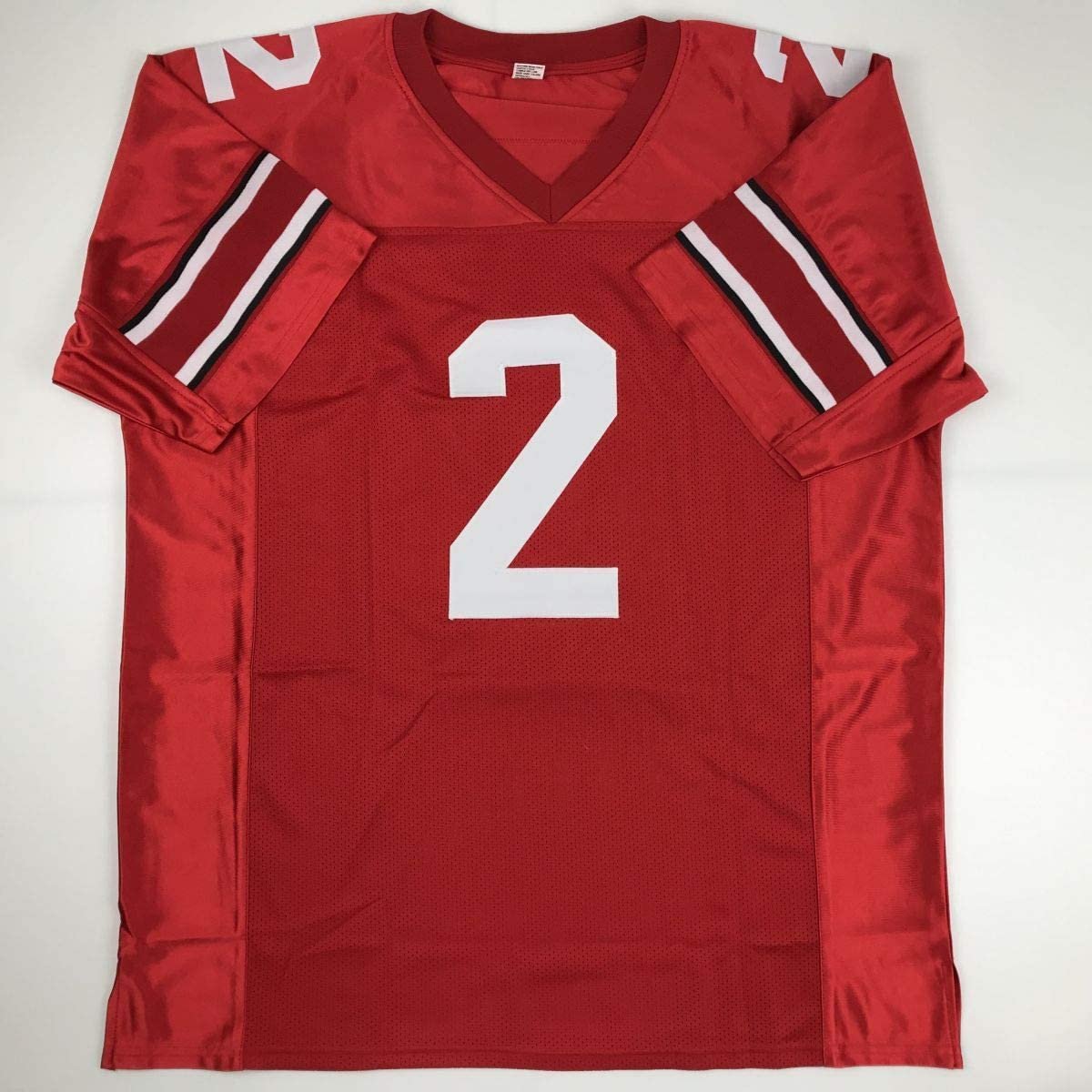 Autographed/Signed Cris Carter Ohio State Red College Football Jersey JSA COA