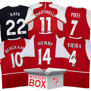 Arsenal F.C. Autographed/Signed Soccer Jersey Mystery Box with PSA JSA or Beckett COA