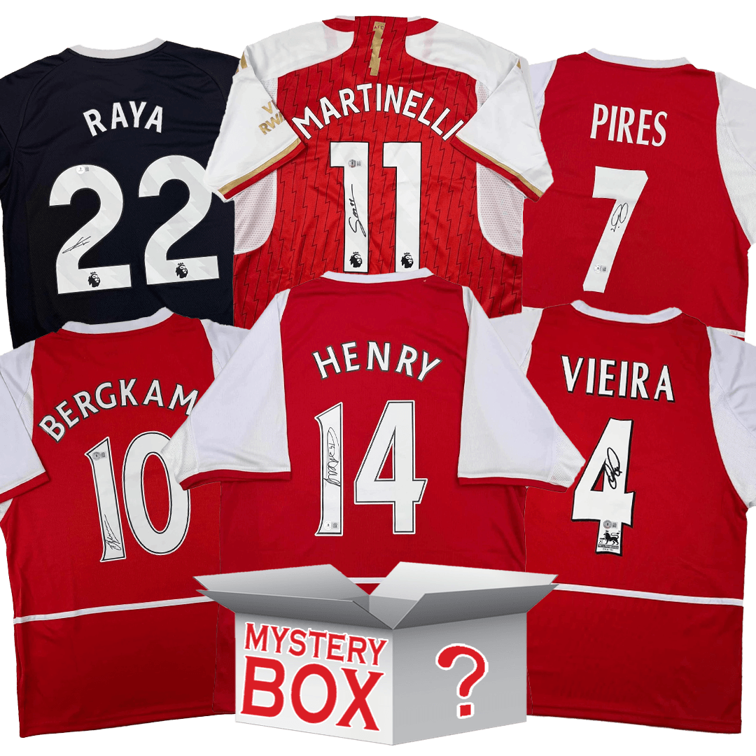 Arsenal F.C. Autographed/Signed Soccer Jersey Mystery Box with PSA JSA or Beckett COA