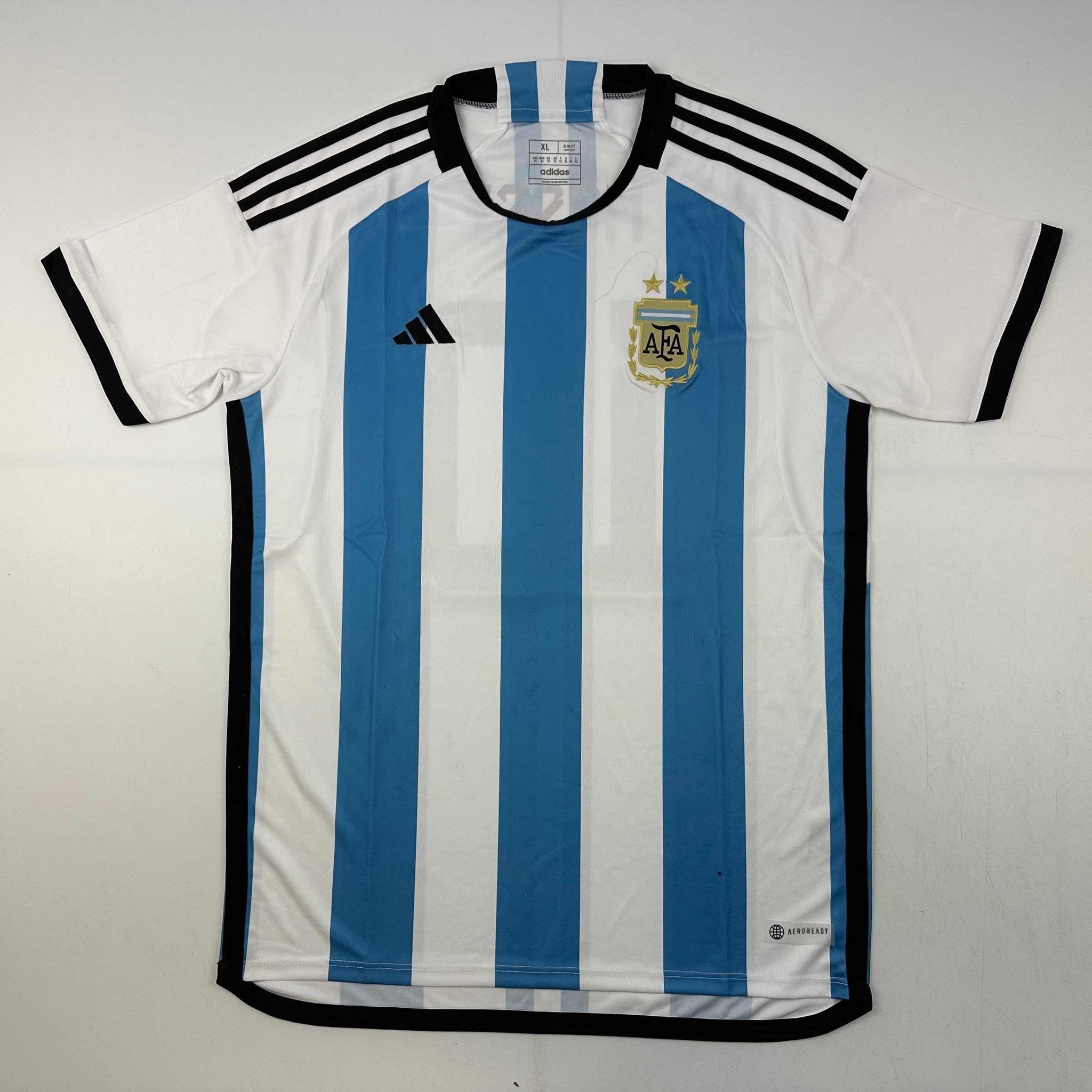 Autographed/Signed Lionel Leo Messi Argentina Blue Soccer Jersey Beckett BAS COA