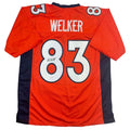 Autographed/Signed Wes Welker Denver Orange Football Jersey JSA COA