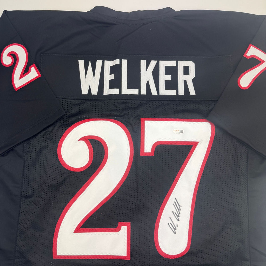 Autographed/Signed Wes Welker Texas Tech Black College Football Jersey JSA COA