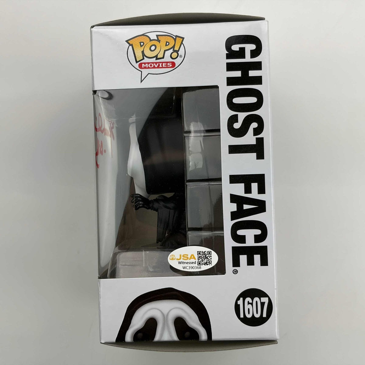Autographed/Signed Skeet Ulrich Inscribed Billy Ghostface Scream Funko Pop #1607 Movie Figurine Toy JSA COA