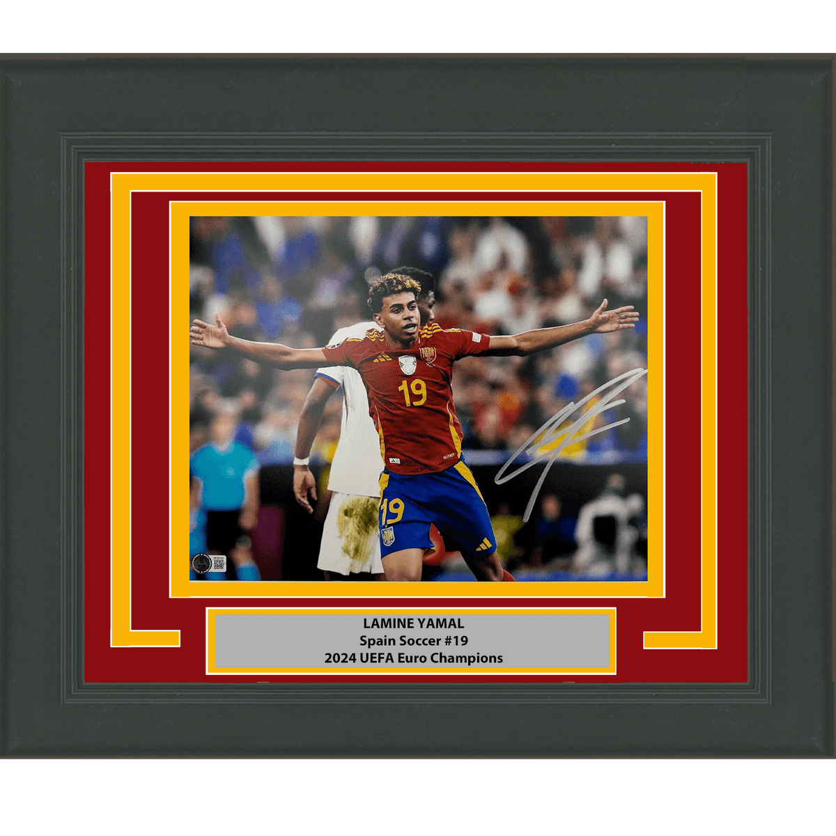 Framed Autographed/Signed Lamine Yamal Spain 11x14 Soccer World Cup Photo Beckett BAS COA #6