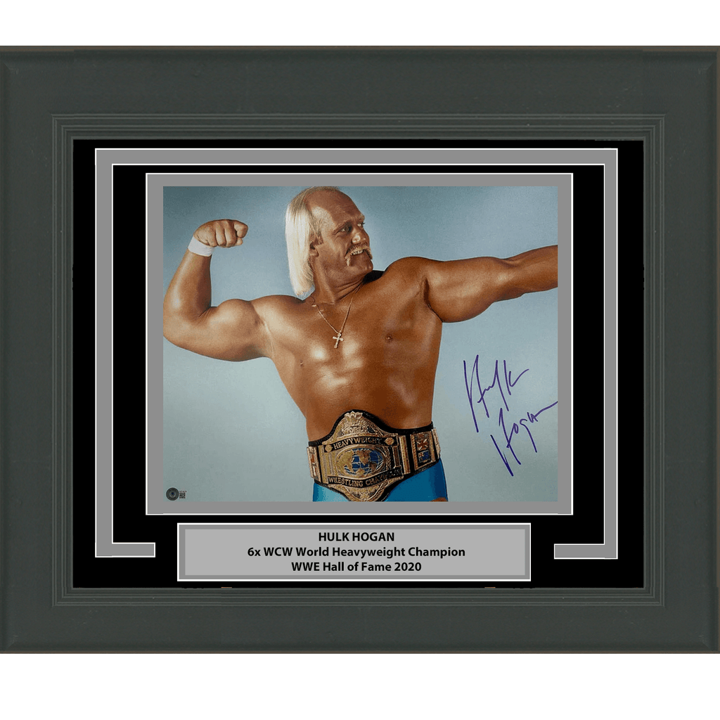 Framed Autographed/Signed Hulk Hogan 16x20 WWE WWF Hulkamania Wrestling Photo Beckett BAS COA #7