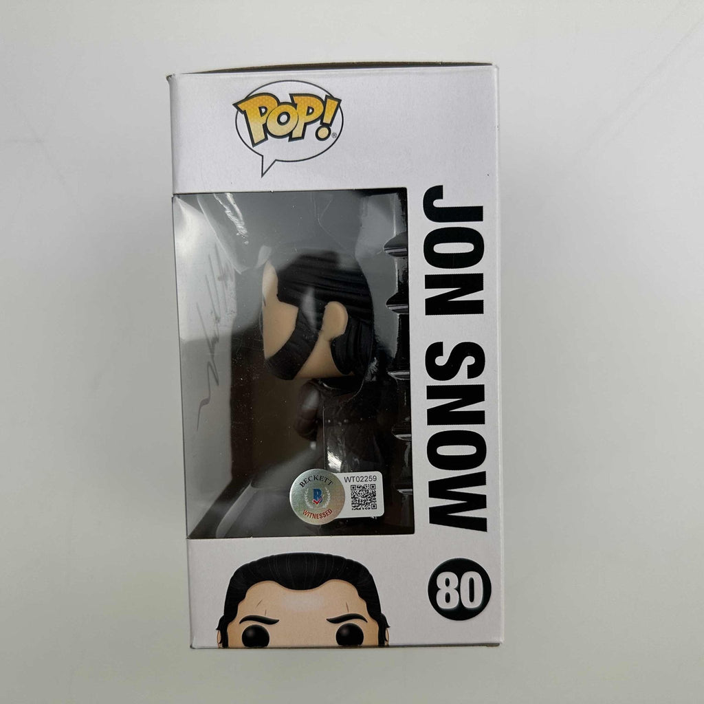 Autographed/Signed Kit Harington Jon Snow #80 Game of Thrones Funko Pop TV Television Figurine Toy Beckett BAS COA