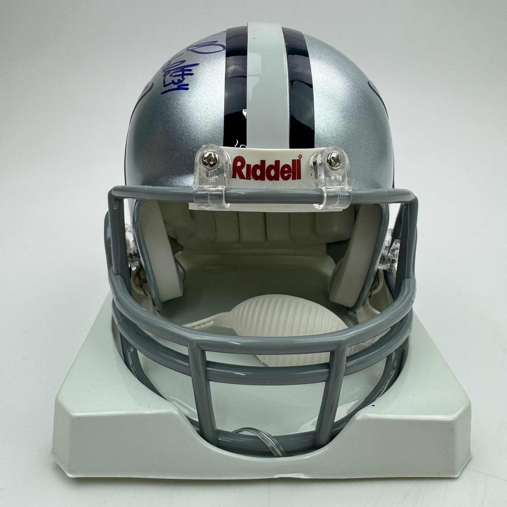 Autographed/Signed Herschel Walker Dallas Cowboys Mini Football Helmet PSA COA