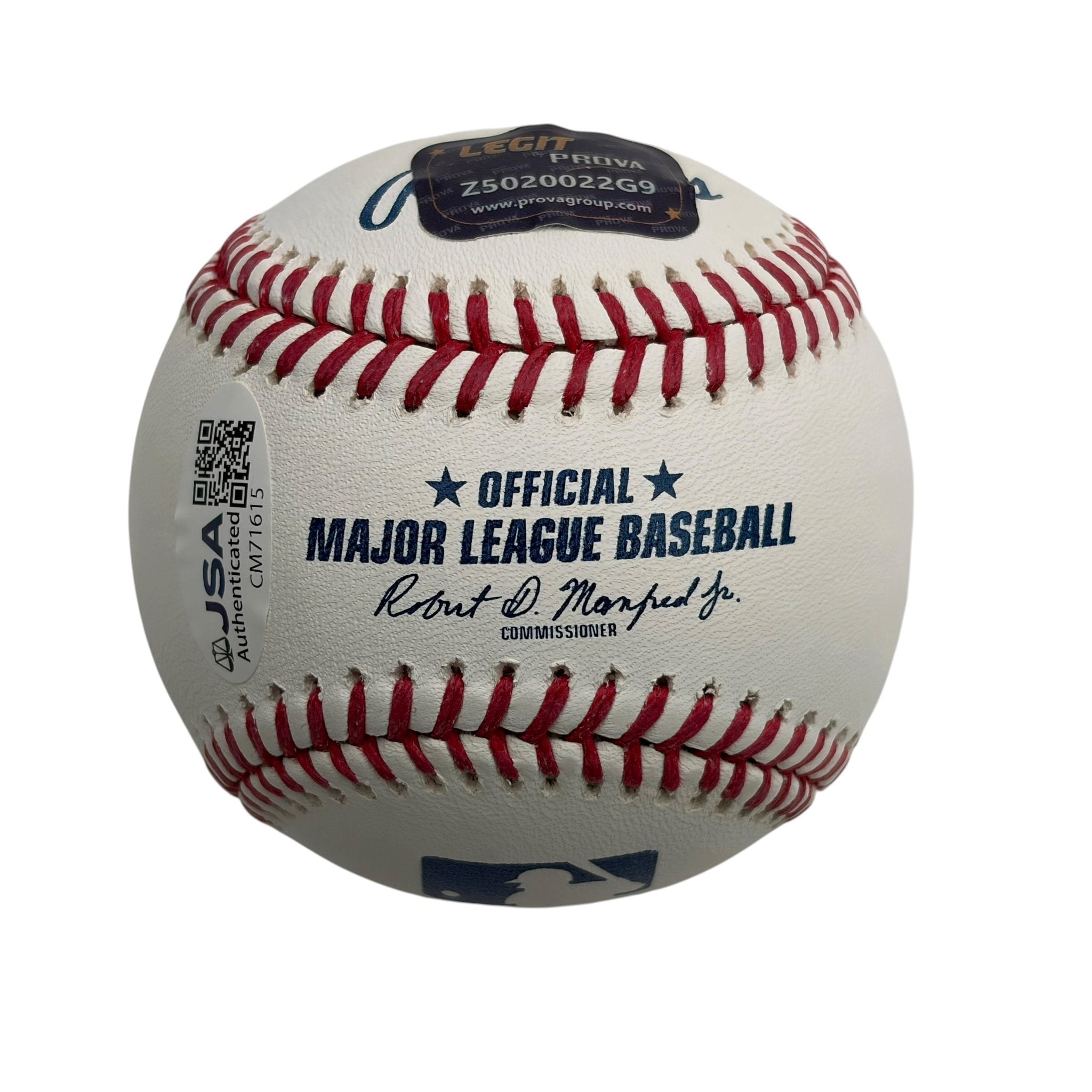 Autographed/Signed Jacob Misiorowski Rawlings Official Major League ROML Baseball JSA COA